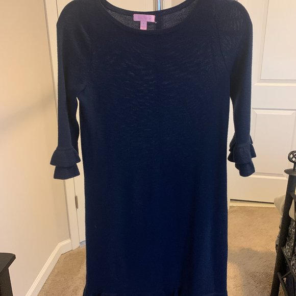 LILLY PULITZER_Knit Dress_Navy_Size Small - Picture 2 of 7